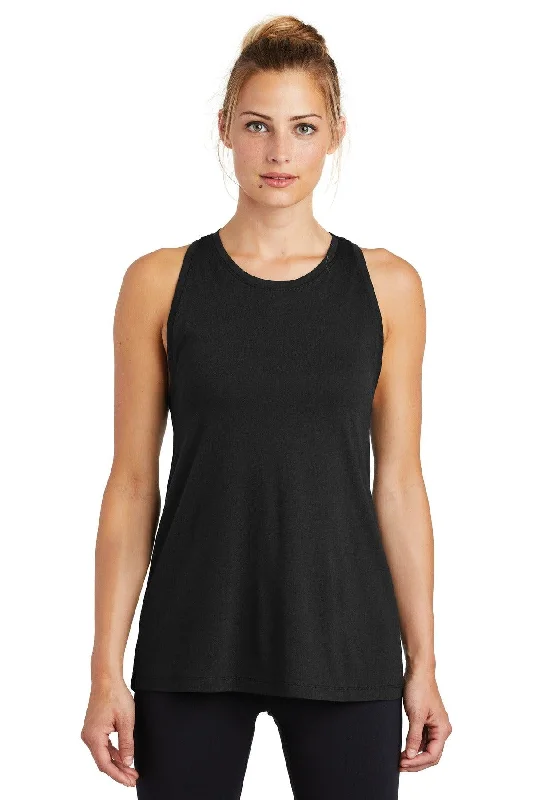 Sport-Tek  Ladies PosiCharge  Tri-Blend Wicking Tank. LST402 mesh tank top