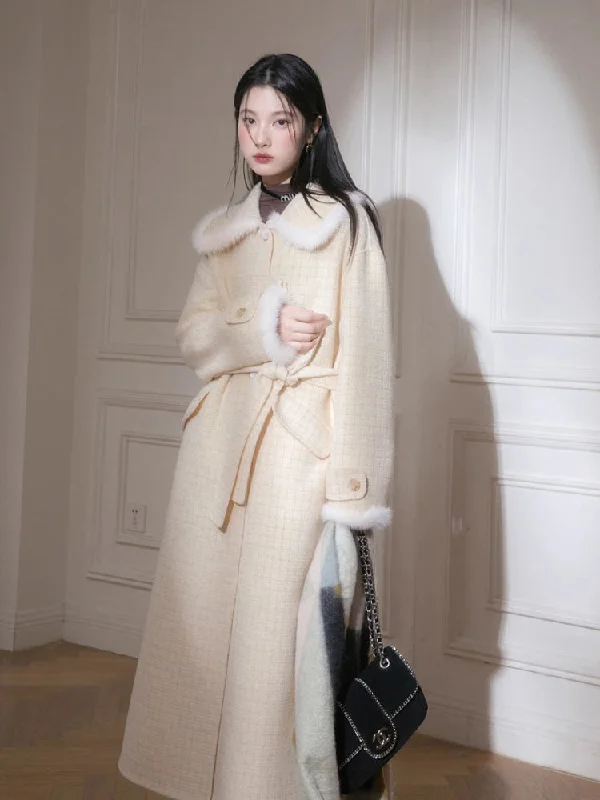 Mink long wool coat【s0000005834】 Pockets Sleeves Lining