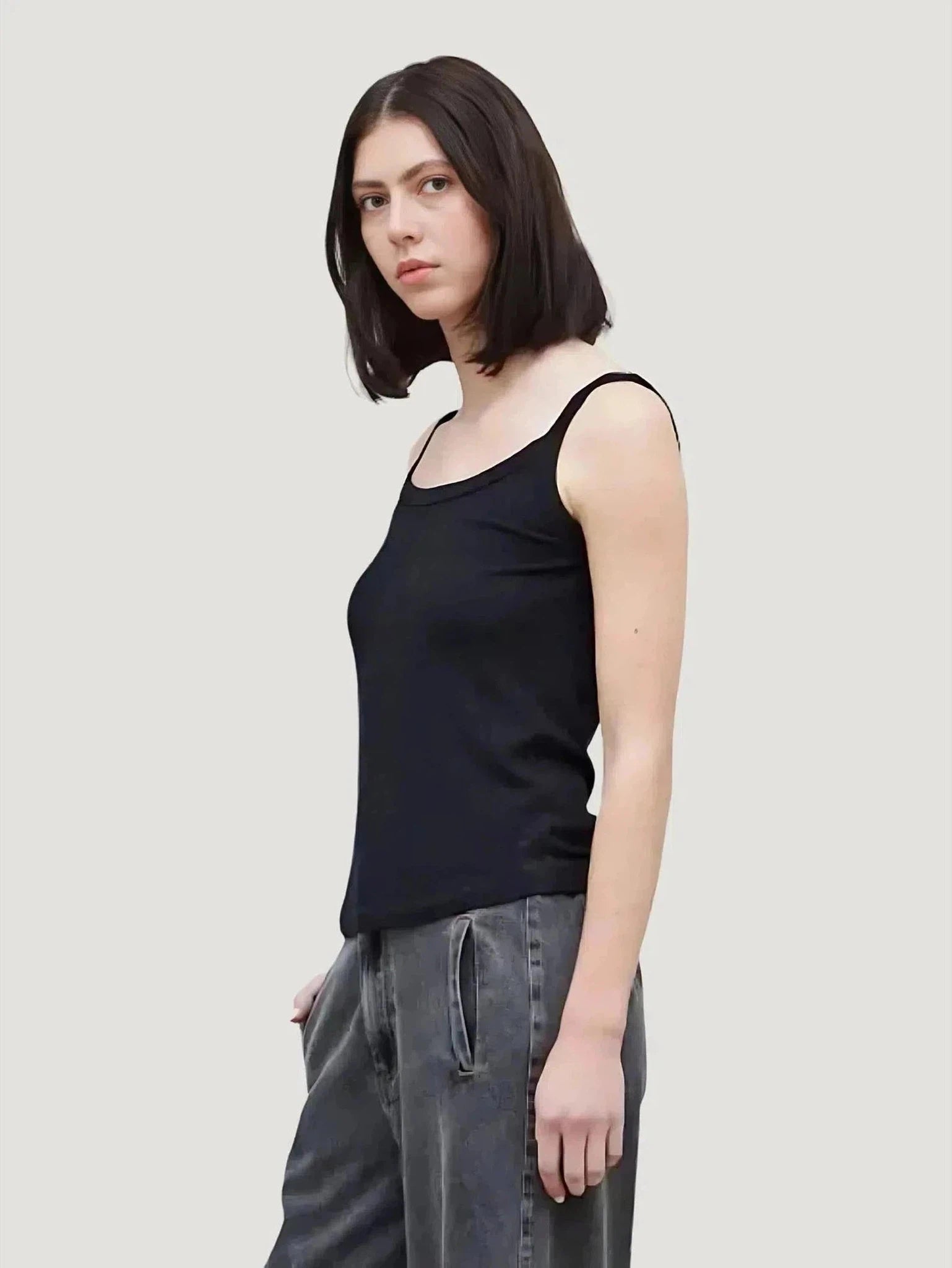 Grade & Gather Wide Rib Tank halter tank top