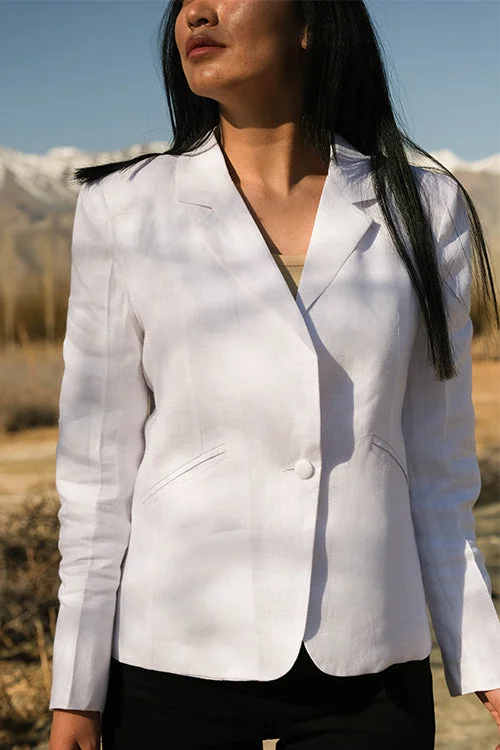 Okhai 'Mallipoo' Linen Cotton Blazer Women's Luxurious Suit