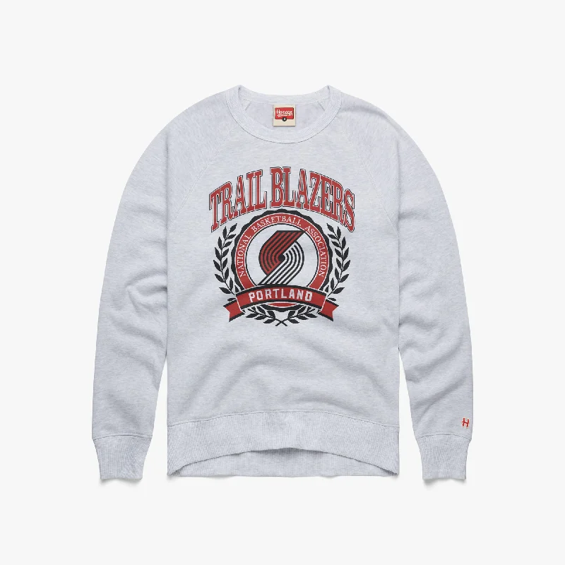 Portland Trail Blazers Crest Crewneck Women's Handmade Blazer