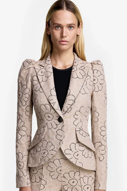Smythe - Pouf Sleeve One Button Blazer - SP25102 Women's Long Blazer