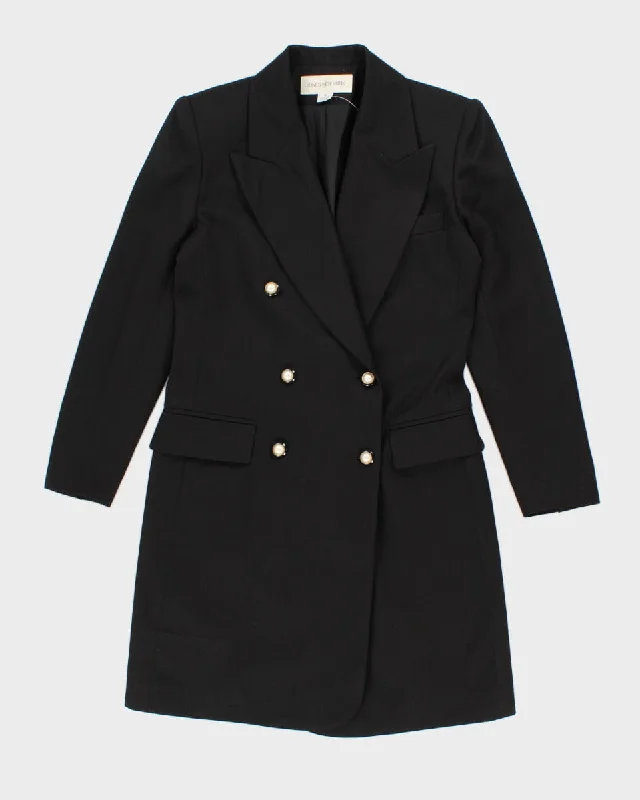 Vintage 90s Jones New York Wool Coat - M Zip Front Button Front Snap Front