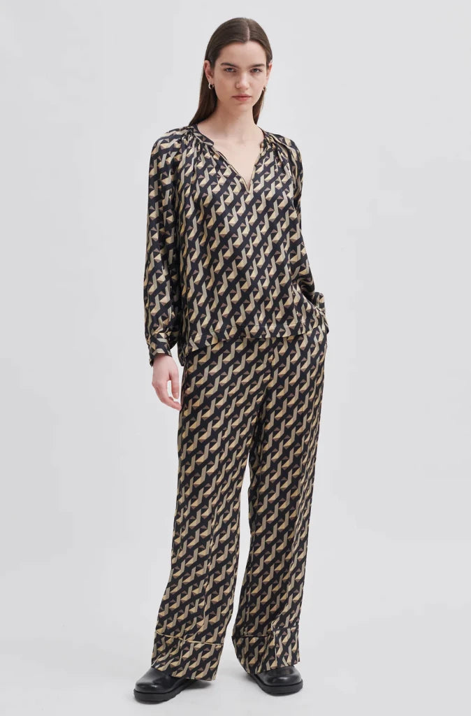 Second Female Hopi Trousers in Geo Print Trousers Designer Luxury