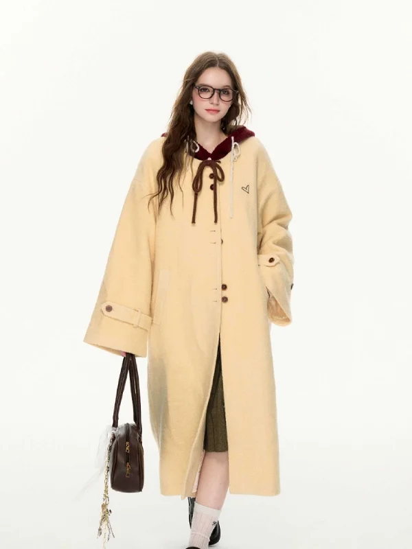 Wool long coat【s0000010607】 Sequined Lace Ribbed
