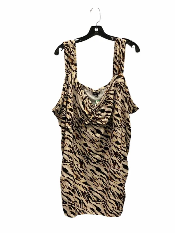 Torrid Size 6X Brown Print Tank Top long tank top