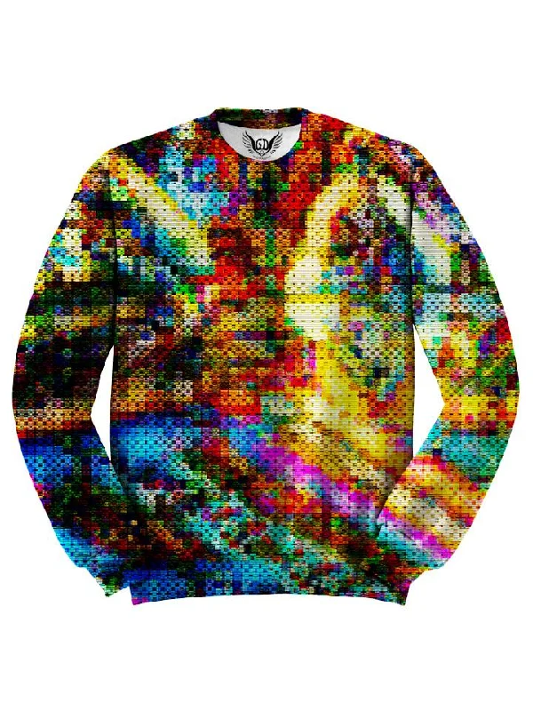 Blotted Rainbow Blotter Art Sweater Seamless Knitted Crochet