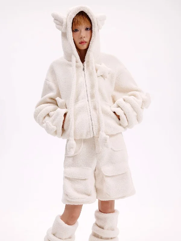 Angel Lamb Coat【s0000010620】 Herringbone Houndstooth Plaid