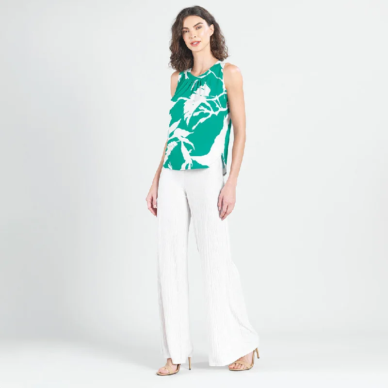 U-Neck Curved Hi-Low Tank - Floral Branch - Final Sale! sexy tank top