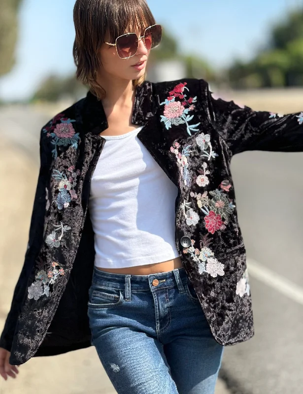 RockStar Velvet Blazer Women's Classic Suit