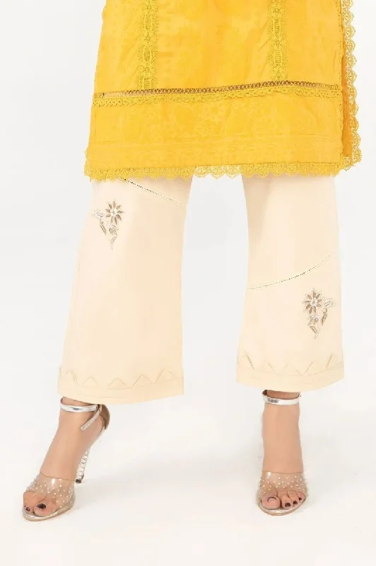 Gul Ahmed Stitched Cambric Dyed Embroidered Trouser - WGK-TRS-DY-85 Trousers Cargo Utility