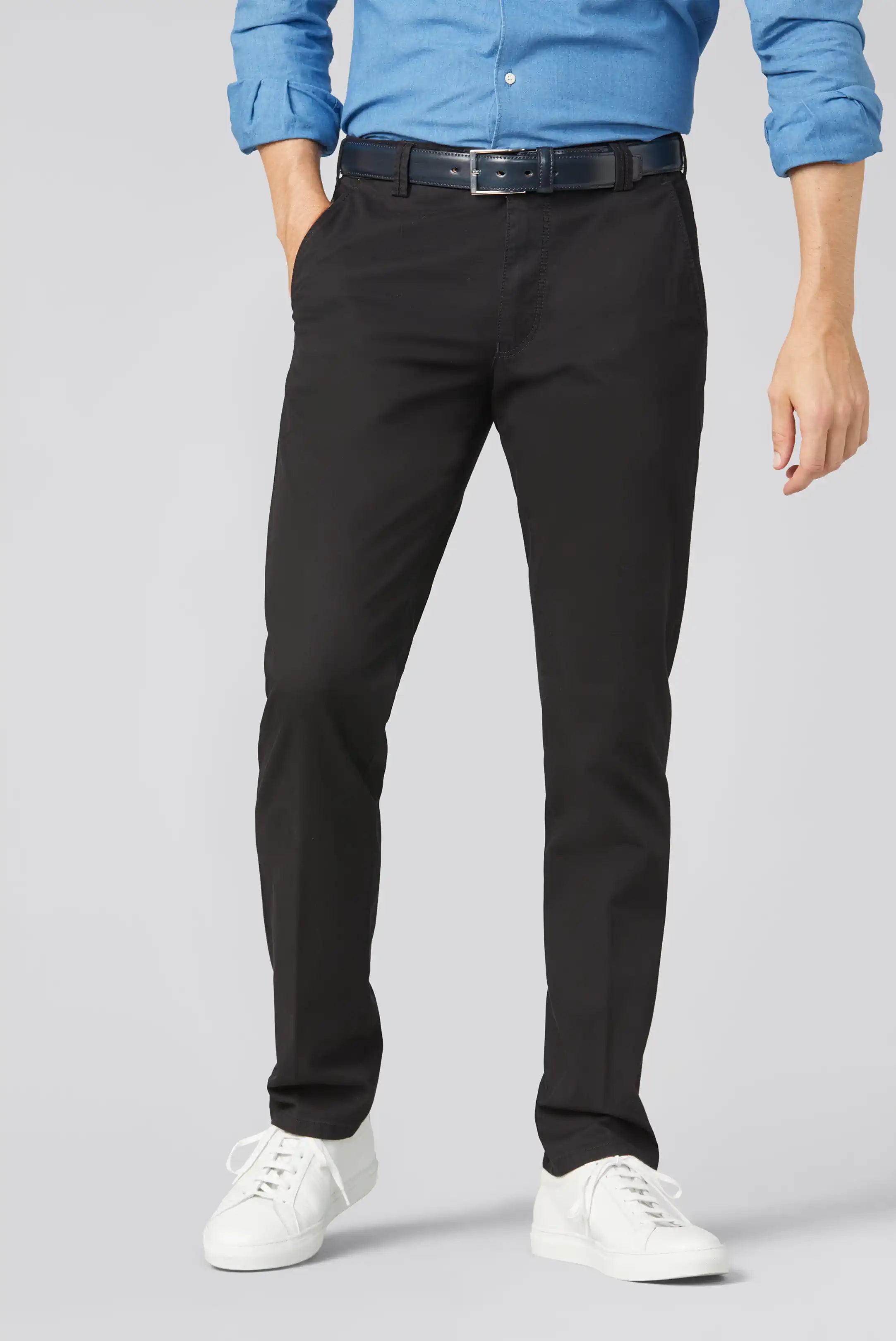 Meyer Bonn Flat Trouser Trousers Plaid Checkered