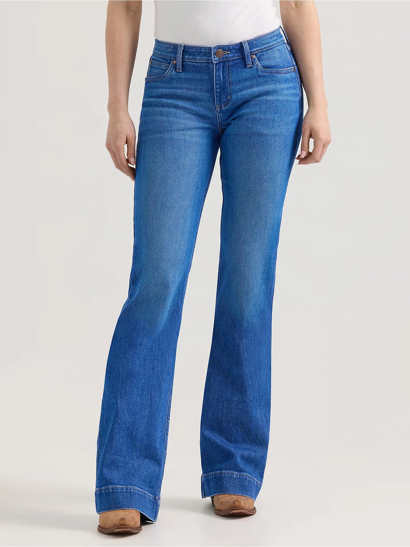 Wrangler Ladies Retro Mae Wide Leg Trouser Jean - Lucy - 112359365 Trousers Winter Warm