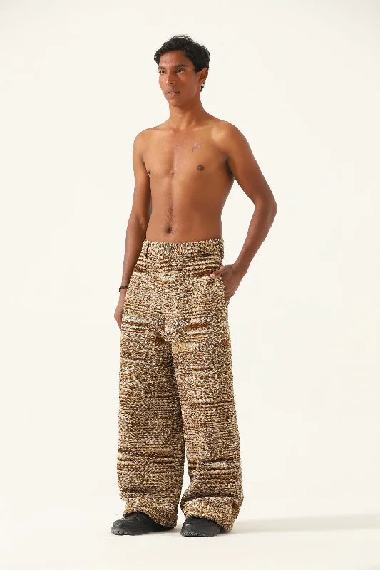 "DISTRESSED VERSES" HANDWOVEN TROUSERS Trousers Ceremony Elegant
