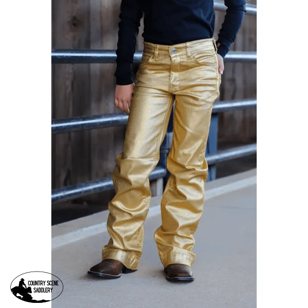 *YOUTH* GOLD METALLIC SIGNATURE TROUSER Trousers Recommended Stylist