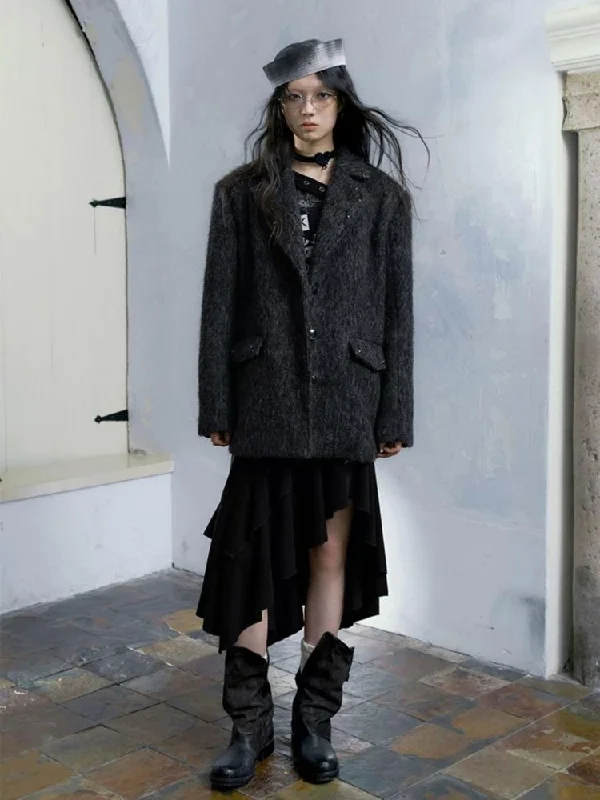 Tweed studded blazer【s0000004521】 Women's Unique Blazer