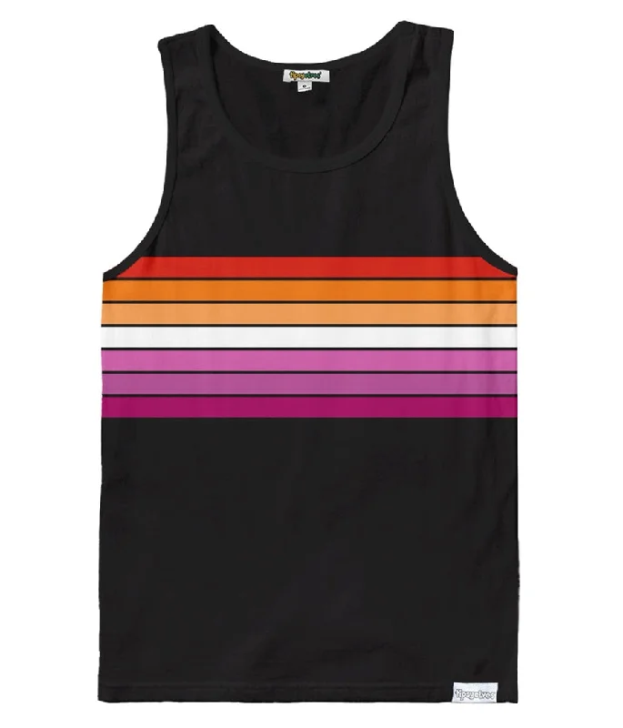 Lesbian Pride Flag Tank Top fitted tank top