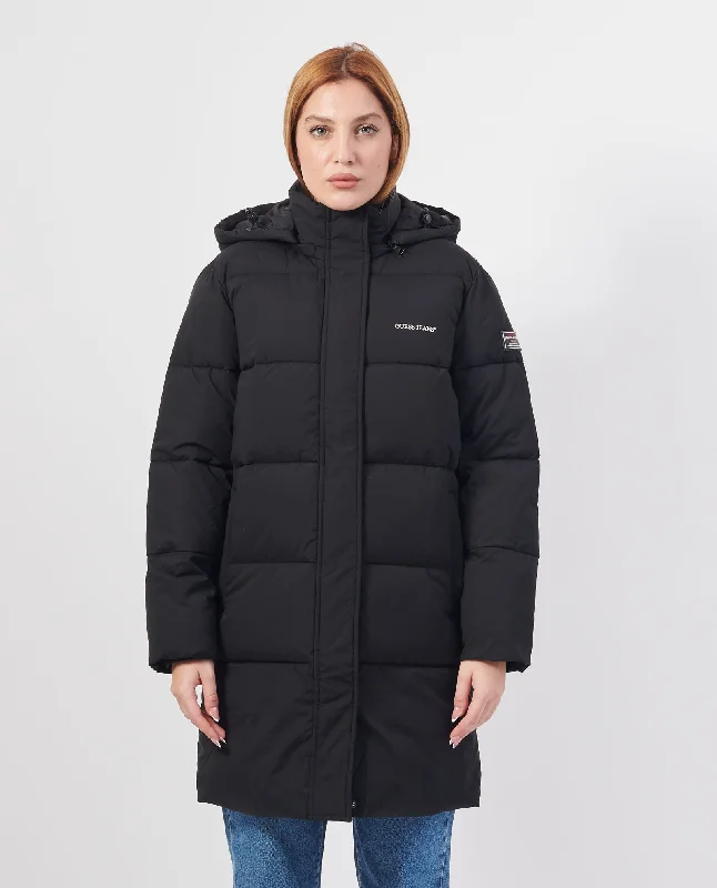 Guess Mid Puffer Coat Lapel Coat Peter Pan Collar Coat Cowl Neck Coat