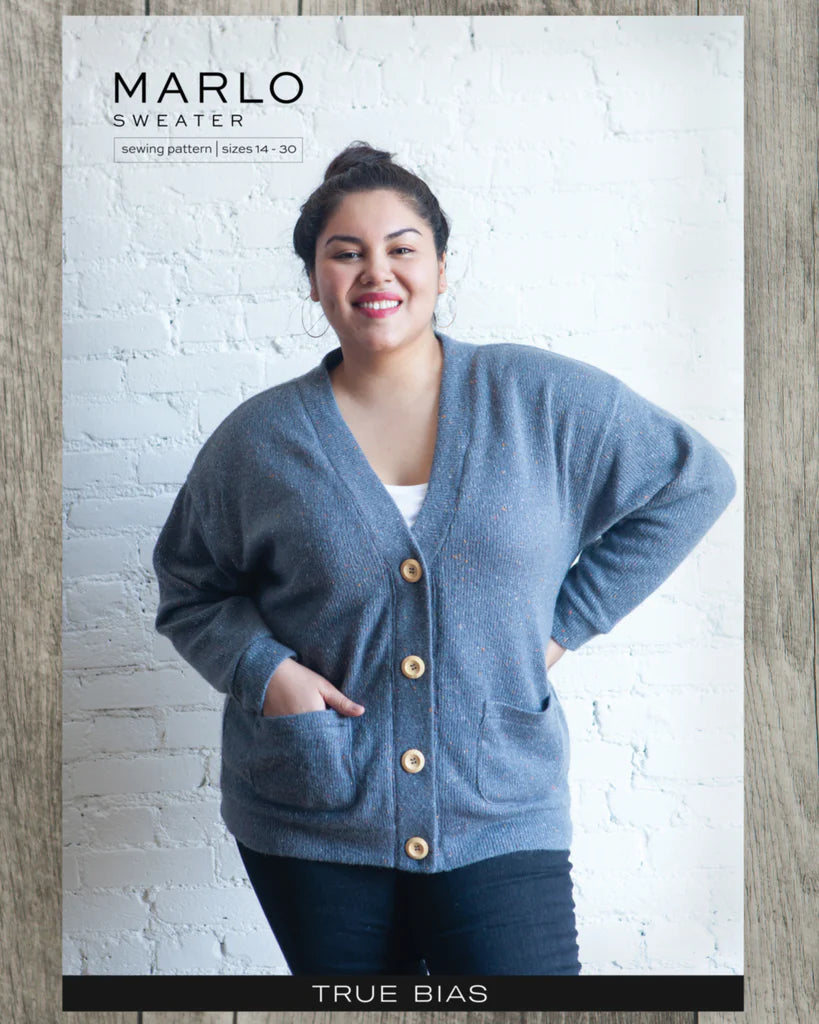 Marlo Sweater - Sewing Pattern | True Bias | Size 14-30 Ribbed Striped Patterned