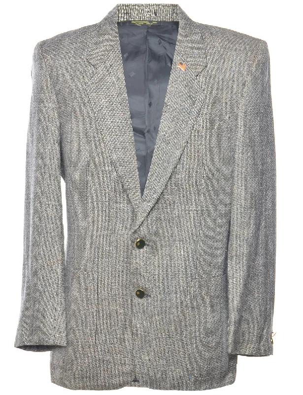 Patterned Grey Blazer - XL Women's Custom Jacket