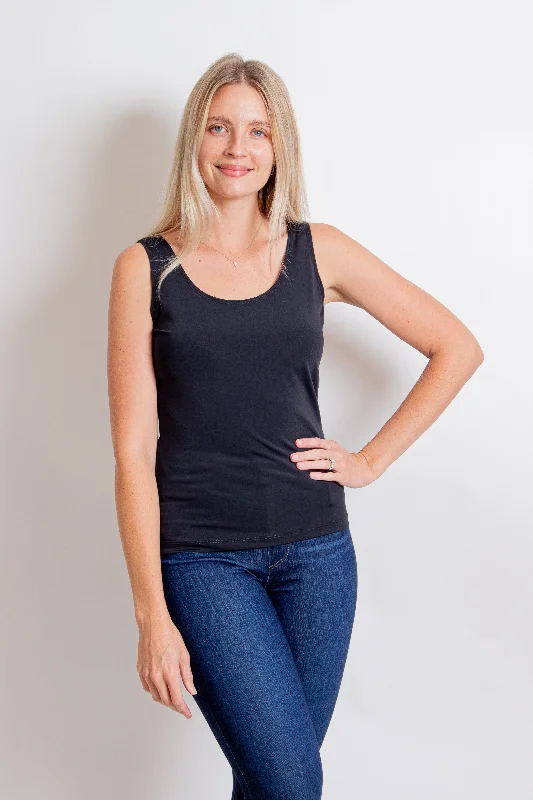 Black Tank Top fitted tank top