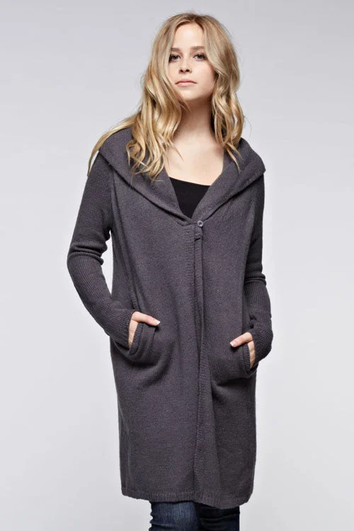Long Cardigan With Wooden Button Jersey Fabric Tulle Fabric Batik Fabric
