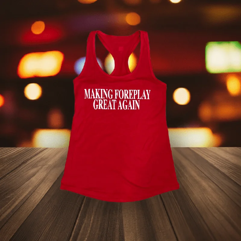 THIGHBRUSH® - MAKING FOREPLAY GREAT AGAIN - Women's Tank Top - Red 2.0 lace tank top