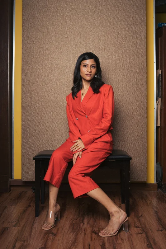Berry Blazer And Culottes Women's Vintage Suit