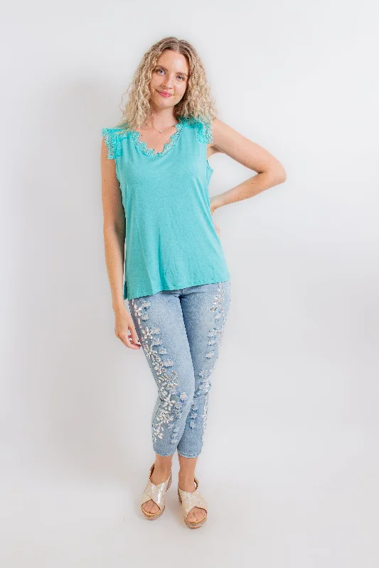 Turquoise Tank Top strapless tank top