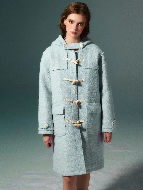 Blue wool coat【s0000004539】 empire Basque Peplum