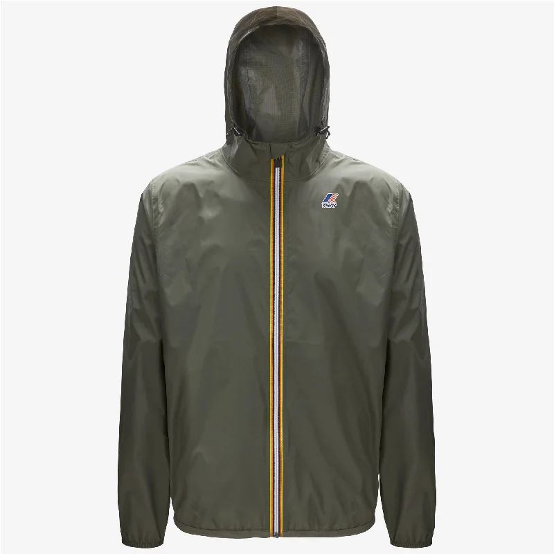 Claude - Unisex Packable Full Zip Waterproof  Rain Jacket in Black Torba Nylon Fabric Polyester Fabric Spandex Fabric