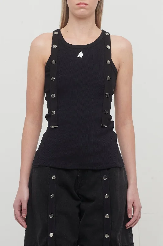 The Attico Jersey Tank Top soft pink tank