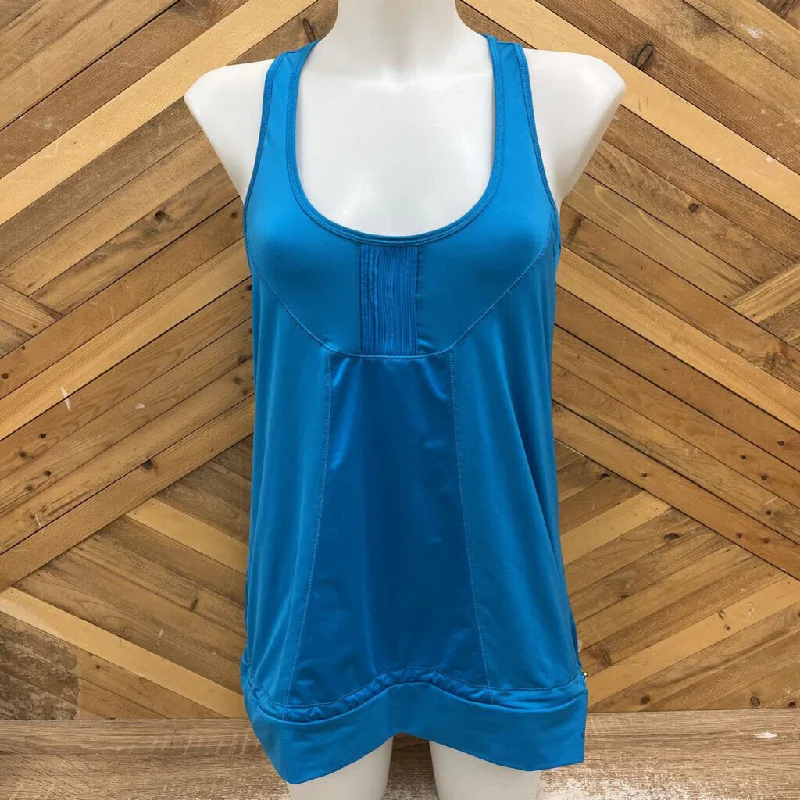 Adidas - Women's Tank Top - MSRP $30: Blue-women- playful tank top
