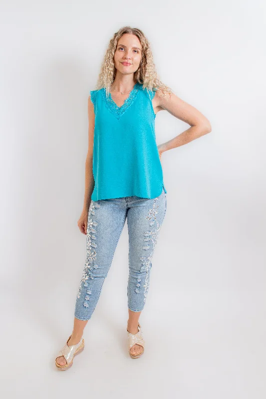 Aqua Tank Top scoop neck tank