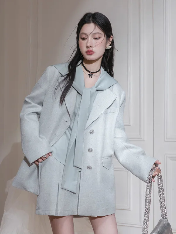 Frost green blazer + skirt suit【s0000007207】 Women's Elegant Suit