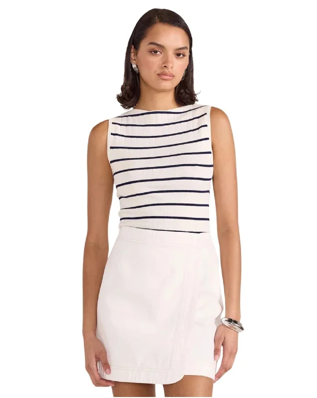 White/Navy-Stripe
