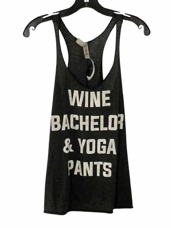 Next Level Size M Gray Quote Tank Top breathable tank top