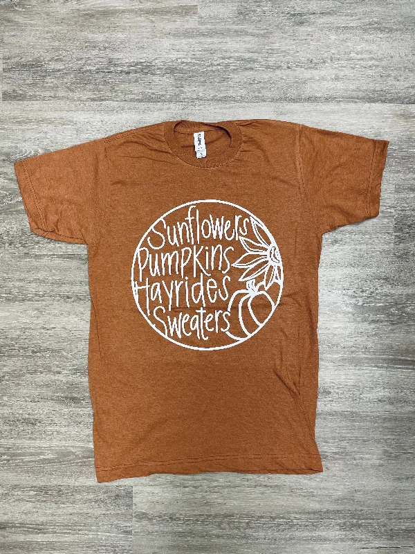Sunflowers, Pumpkins, Hayrides, Sweaters Graphic Tee Lace Blend Ribbed Blend Corduroy Blend