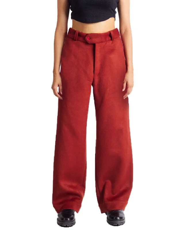 "ARMS OF CHAOS" WOOL TROUSERS Trousers Wedding White