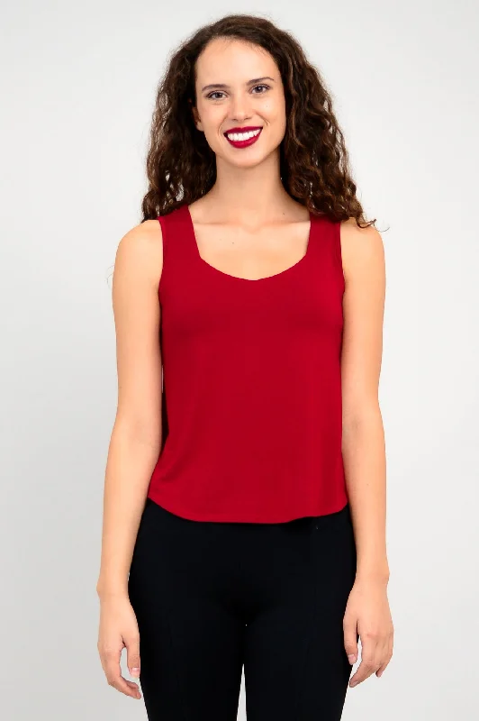 Ritzy Tank, Lipstick, Bamboo beige tank top