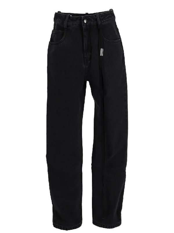 HERME 5-POCKETS SLIM FIT CROPPED TROUSERS FADED DE Trousers Cargo pockets