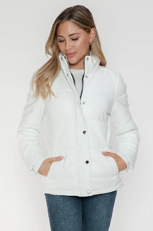 Hazel Blues® |  YMI Pocketed Zip Up Turtleneck Puffer Jacket Toggled Jacket Drawstring Jacket Belted Jacket