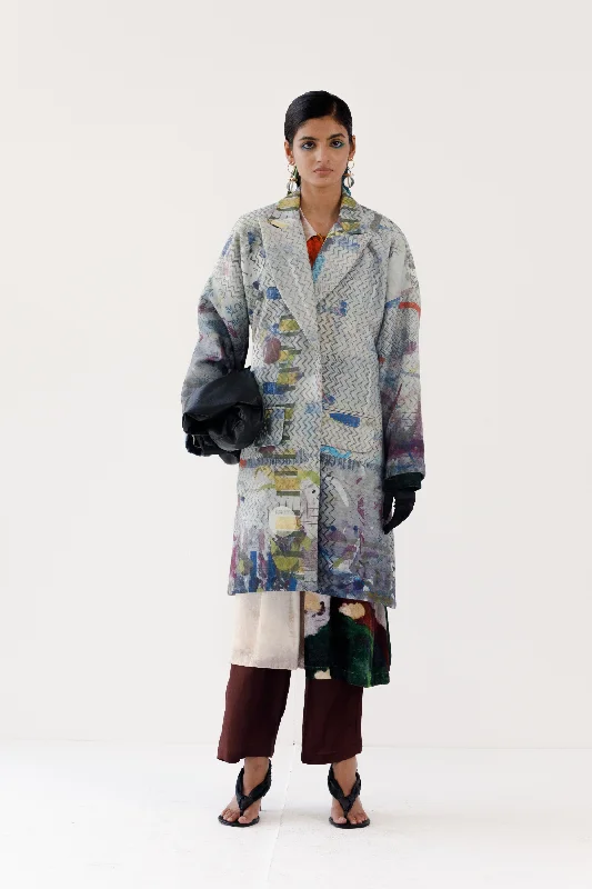 Faith Jacket A-Line Jacket Boat Neck Shawl Collar