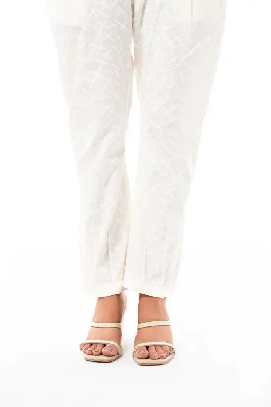 Gul Ahmed Stitched Cambric Screen Printed Pant Trouser With Pocket - WGK-TRS-DY-88 Trousers Designer Luxury