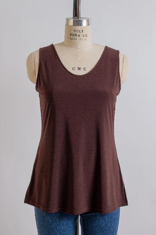 Brown Rouge Reversible Tank cute tank top