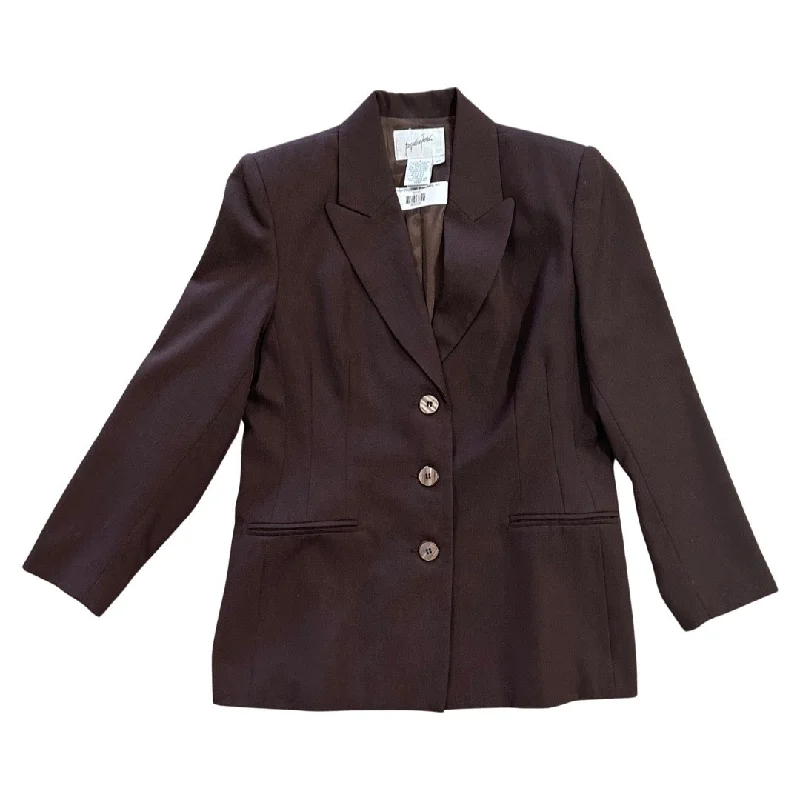 Vintage Chocolate Wool Blazer (M) Women's Casual Suit