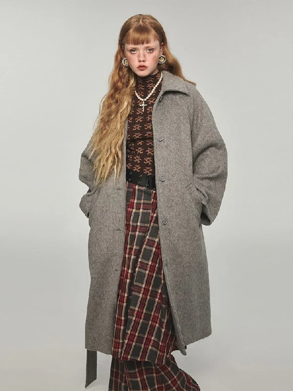 Wool Blend Balmacan Coat【s0000004995】 Houndstooth Jacket Shearling Jacket Fleece Jacket