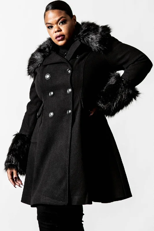 Ember Lolita Coat [PLUS] Suede Jacket Faux Fur Jacket Puffer Jacket