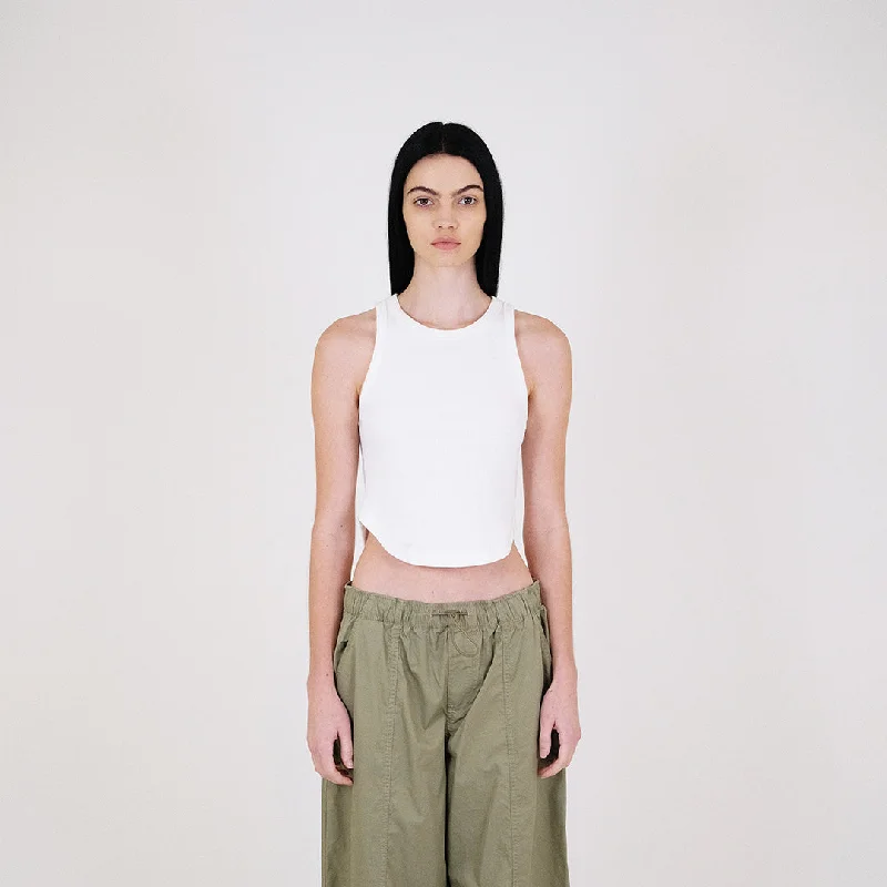 Women Curved Hem Cropped Tank Top - SW2401001 basic tank top