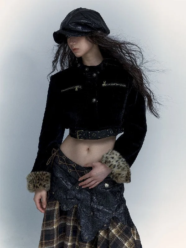 Leopard Hair Coat【s0000004682】 Solid Print Jacquard